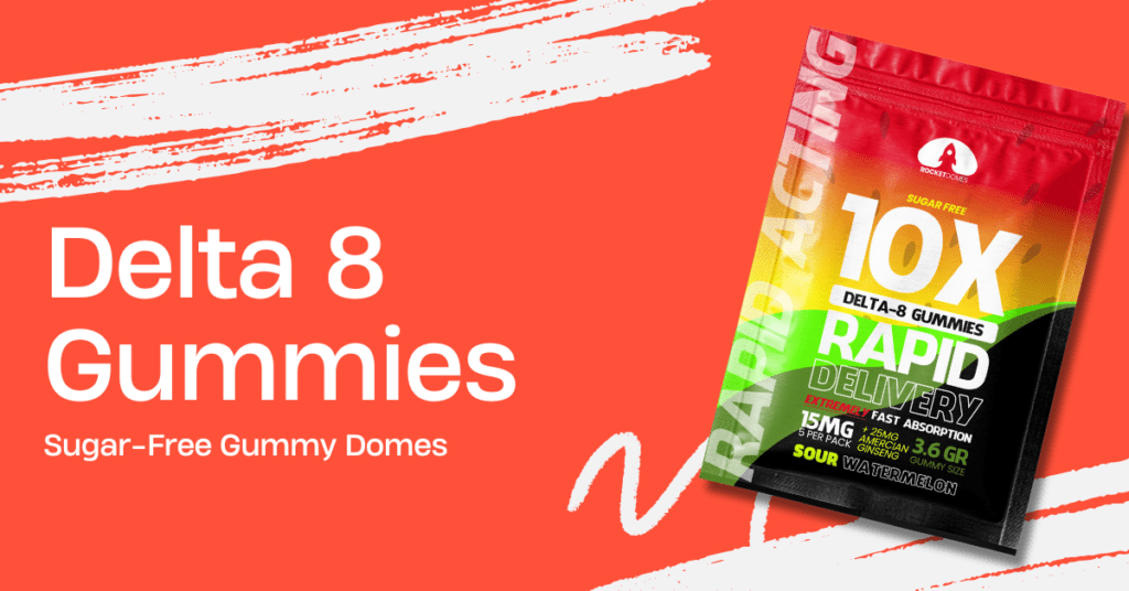 Delta 8 Gummies - Sugar Free Gummy Domes - Rocket Domes